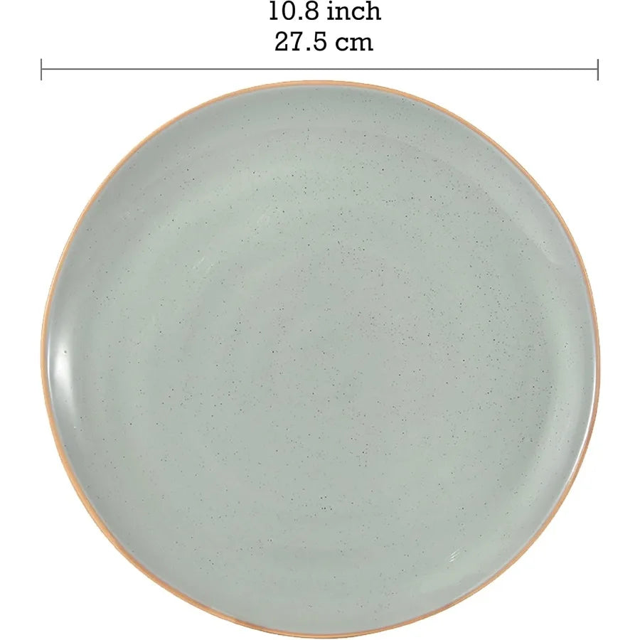 Stoneware Dinner Plates Set Four Microwave and Dishwasher Safe