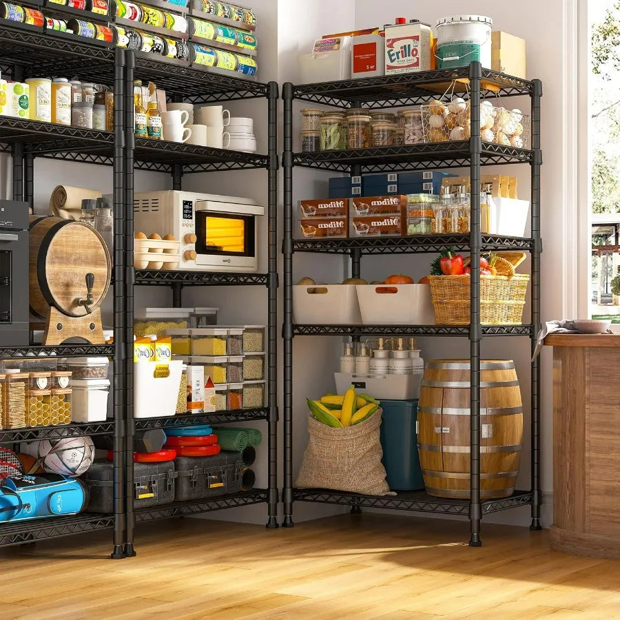 Wire Shelving Unit 5 Tier Adjustable Metal Storage Shelves Organizer