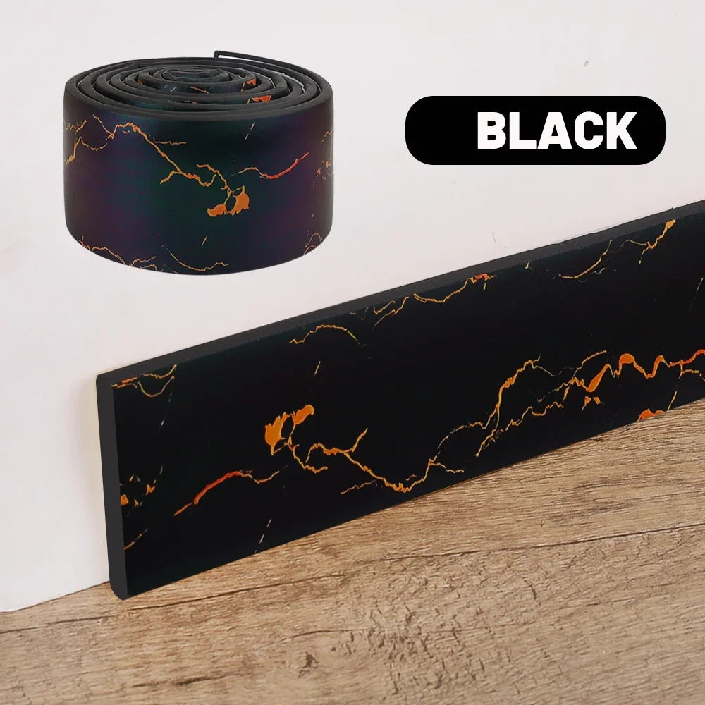 3D Waterproof Self Adhesive Wall Skirting Line Anti Collision Sticker