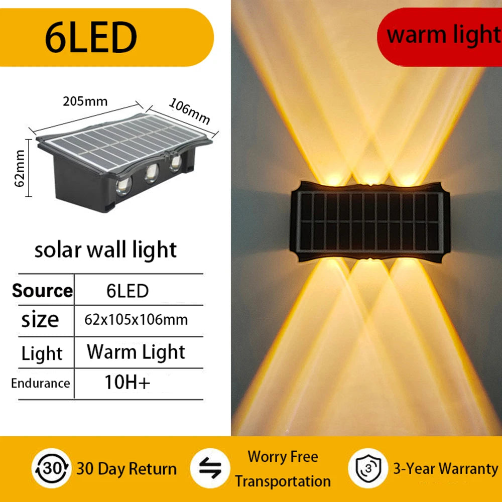 CHENBEN Solar Wall Light LED Courtyard Outdoor Garden Lamp Waterproof
