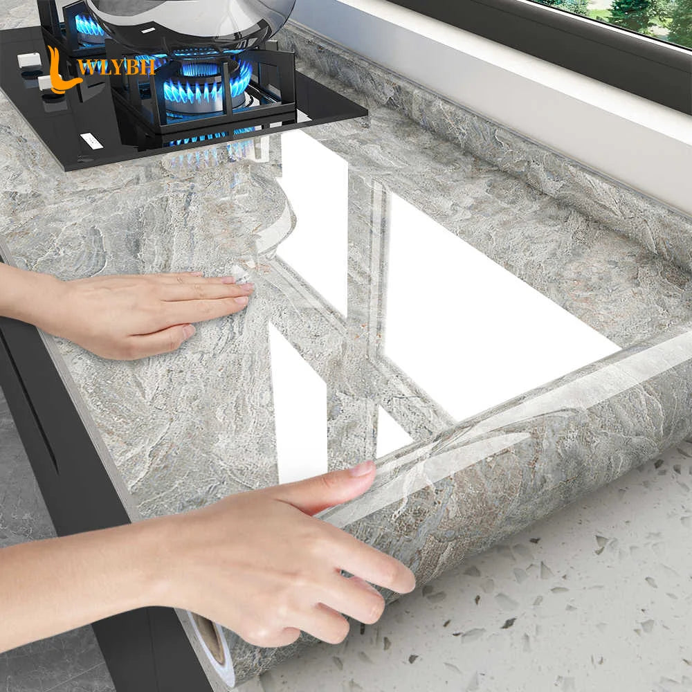 Marble Kitchen Self-Adhesive Waterproof Tile Sticker For Walls And Countertops