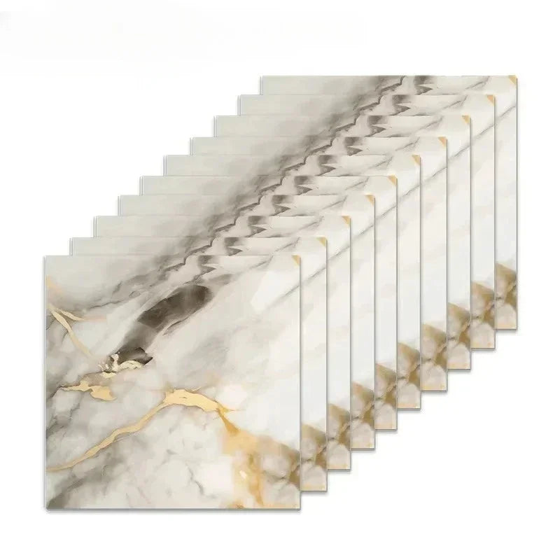 Imitation Marble 3D Ceramic Tile Self Adhesive Waterproof Wall Sticker
