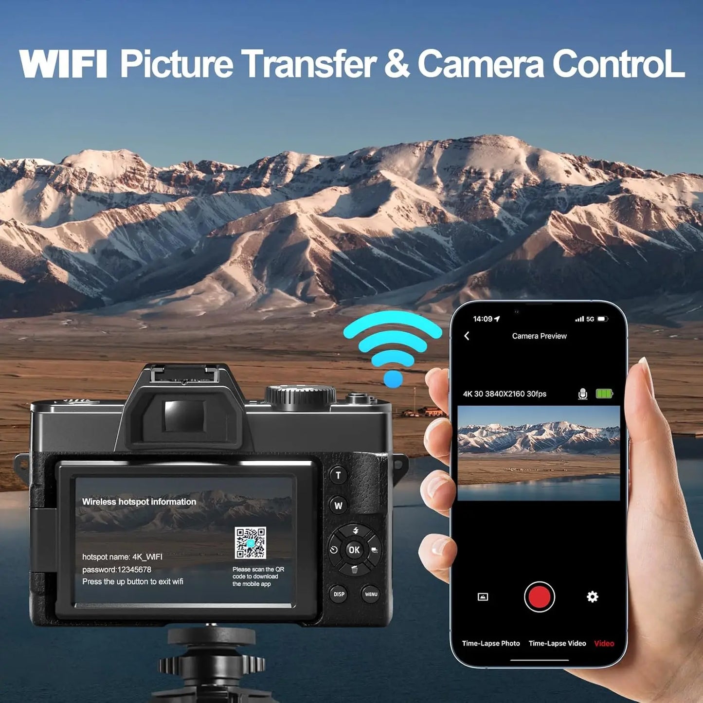 NBD 4K Digital Camera for Photography and Travel Macro Lens