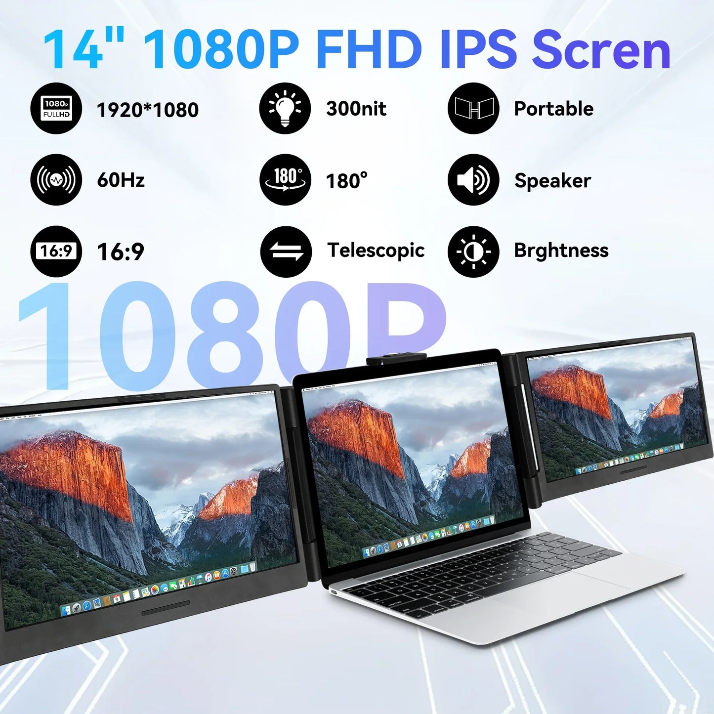 URAOD Dual Screen Extender IPS FHD Portable Monitor