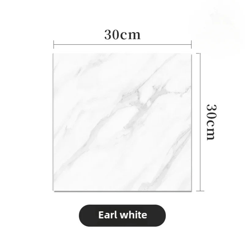 Simulated Thick Marble Tile Floor Sticker PVC Waterproof Wall Decor