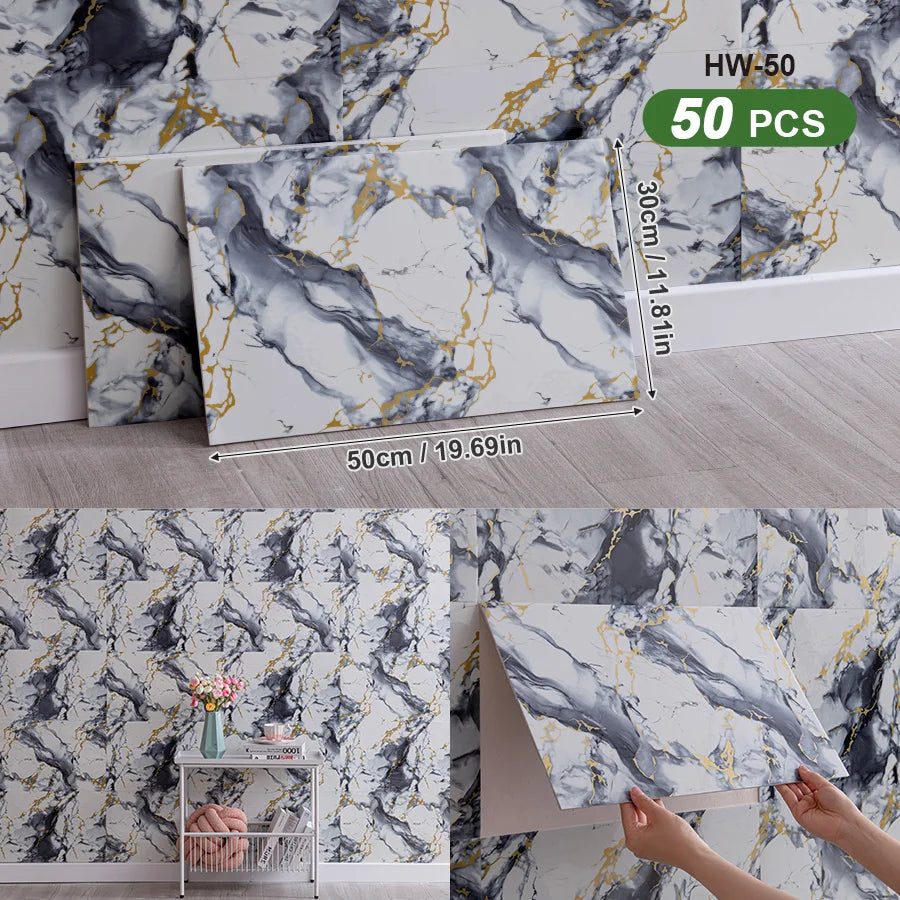 3D Self-Adhesive Peel And Stick Wall Tiles For Indoor Splashback