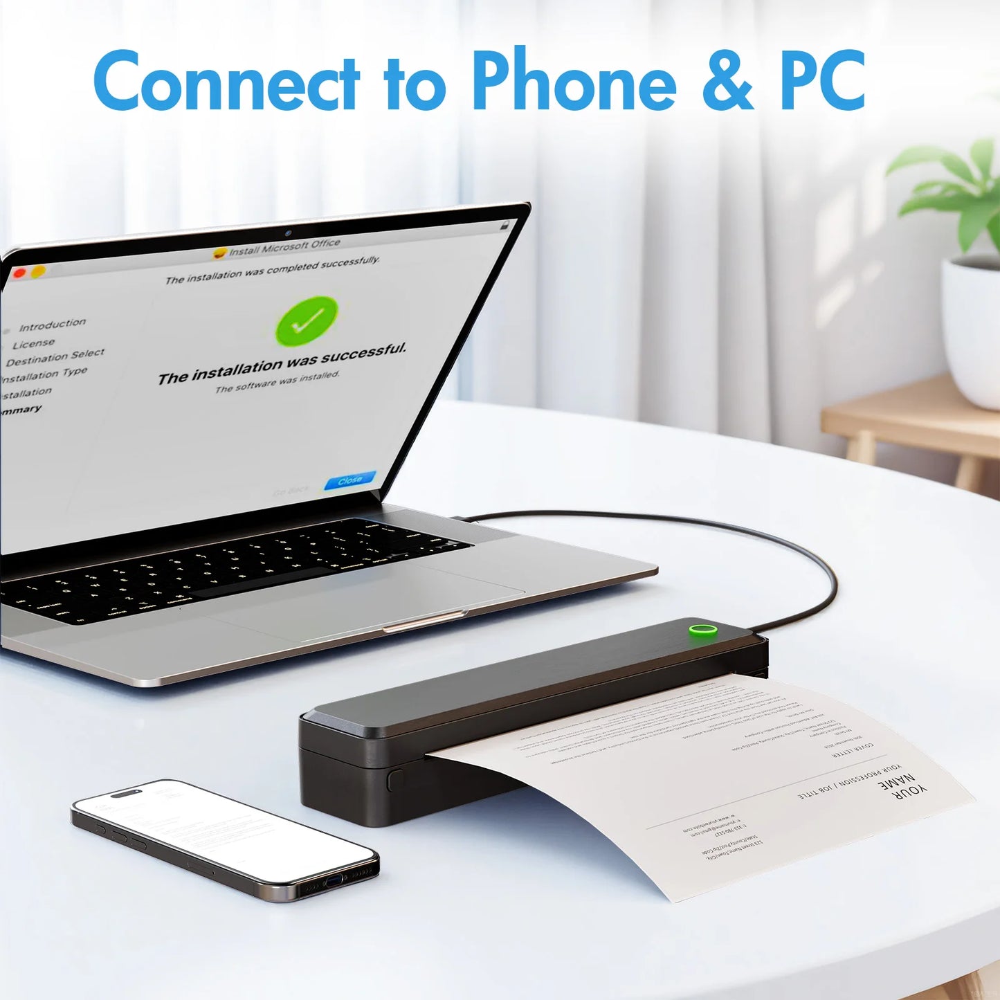 TakeYou Portable Wireless Inkless Thermal Printer Label Maker For Travel