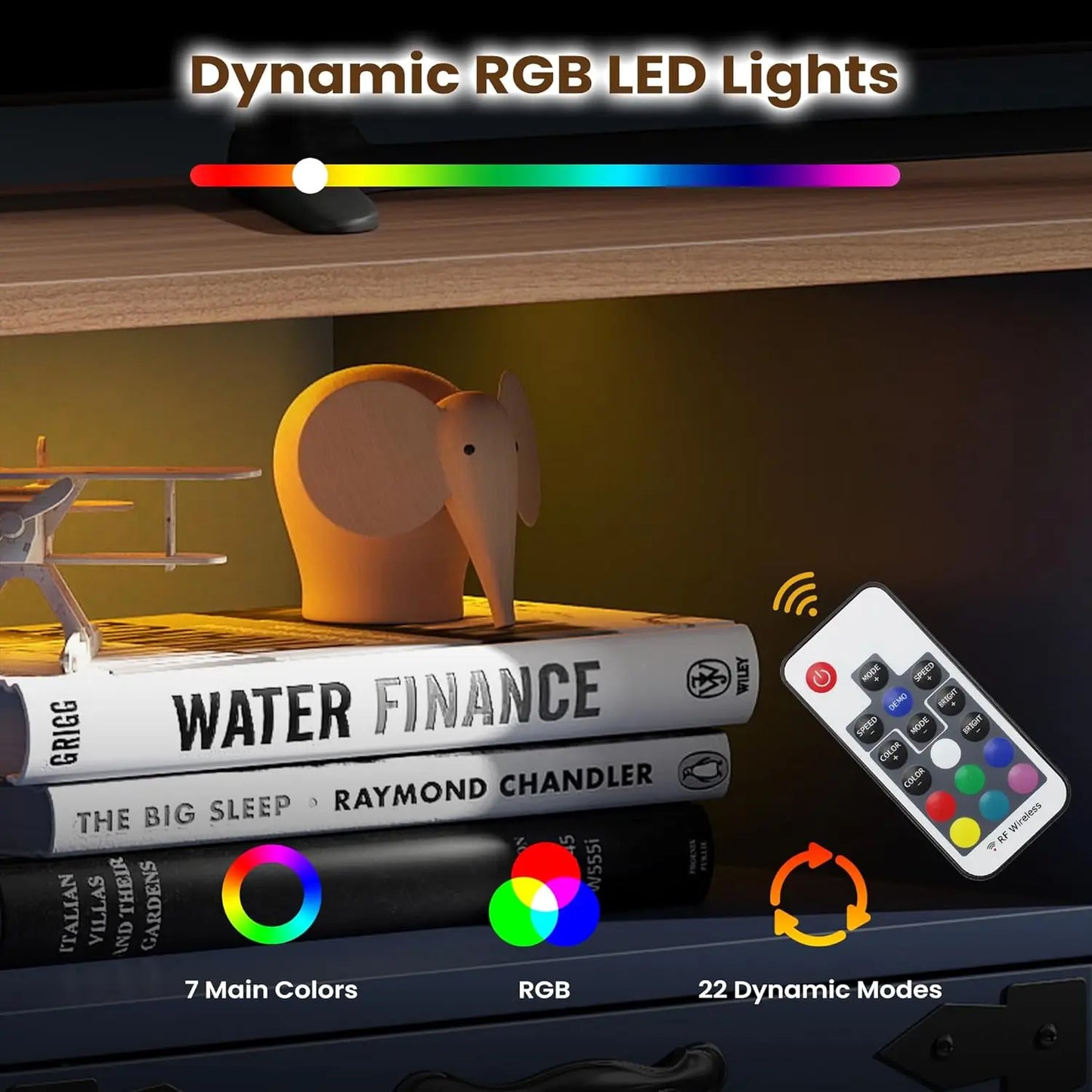 Farmhouse Modern Fireplace TV Stand With Built-In Electric Fireplace