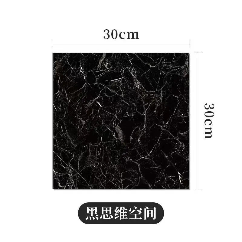 Simulated Thick Marble Tile Floor Sticker PVC Waterproof Wall Decor