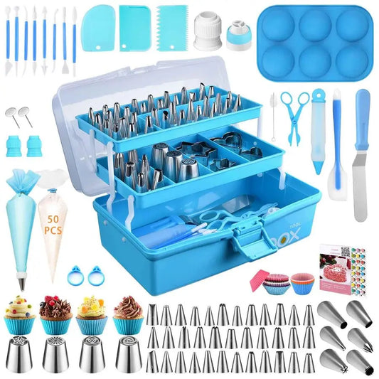 Complete 236-Piece Baking Tools Kit With Piping Bags And Tips