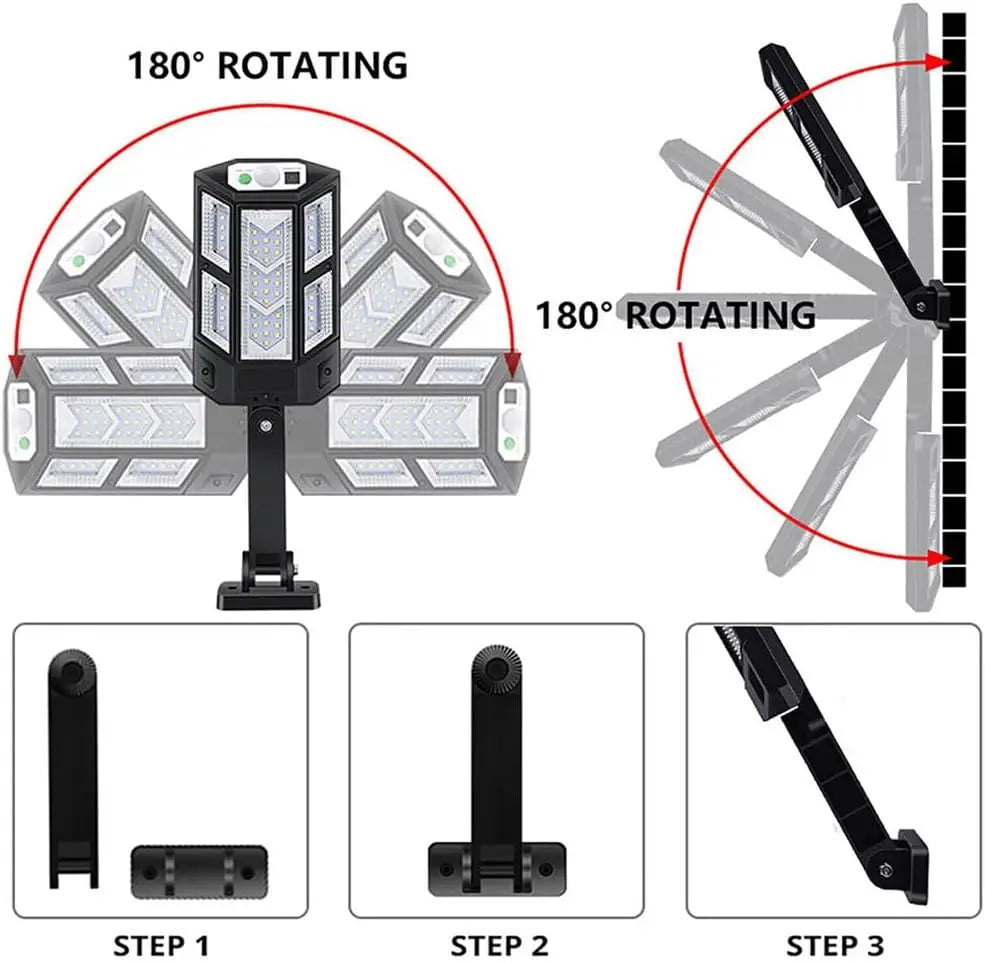 LED Solar Wall Light IP65 Waterproof With Remote For Gardens