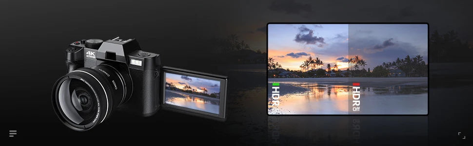 NBD 4K Digital Camera for Photography and Travel Macro Lens