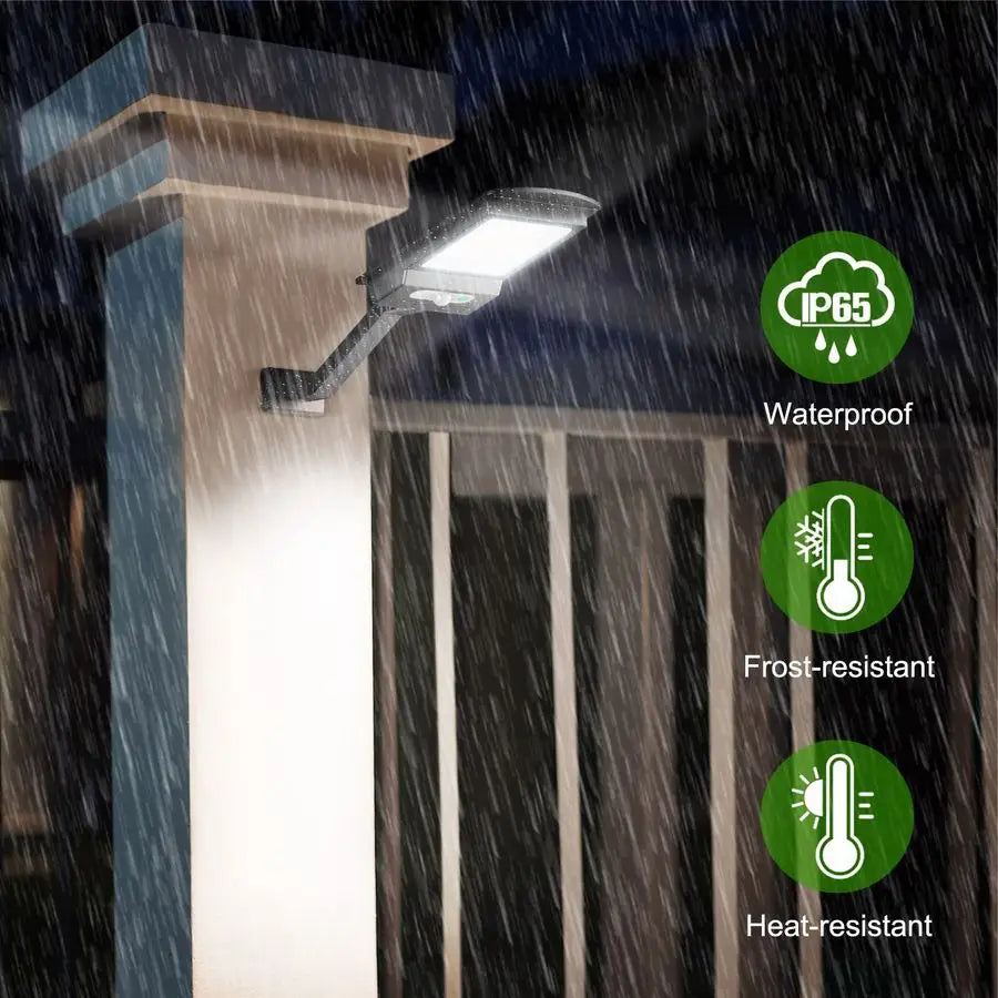 Solar Lights Outdoor Motion Sensor Flood Light 1000LM 168 LEDs