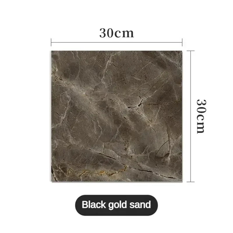Simulated Thick Marble Tile Floor Sticker PVC Waterproof Wall Decor