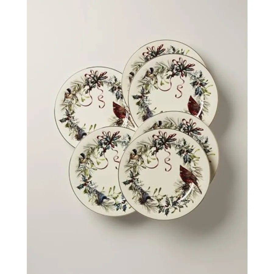 Winter Greetings 6-Piece Dinner Plate Set