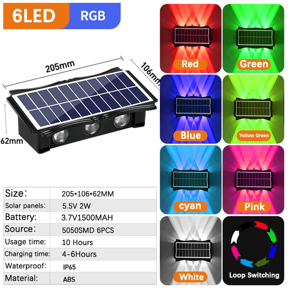 CHENBEN Solar Wall Light LED Courtyard Outdoor Garden Lamp Waterproof
