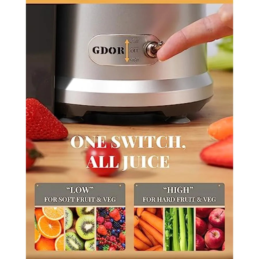 MDNG 1200W Juicer Machine With Titanium Enhanced Blade