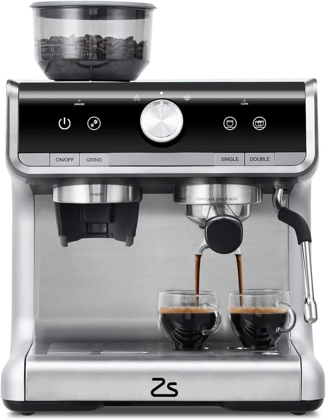 Acekool Espresso Machine With Grinder And Milk Frother