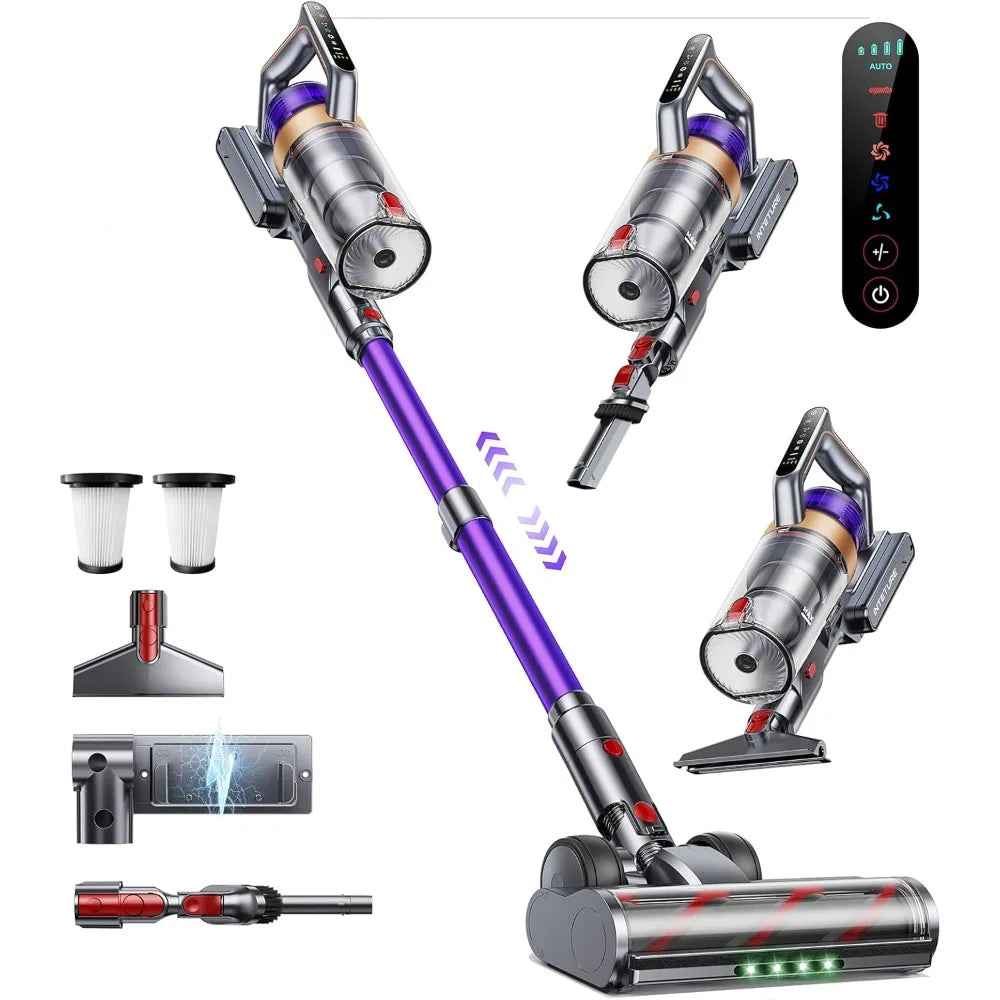 Inteture Cordless Vacuum Cleaner 600W 50KPa 65 Min Runtime