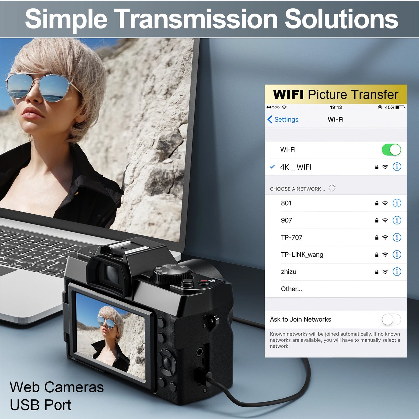 NBD 48MP Digital Camera With 4K And WiFi App Control