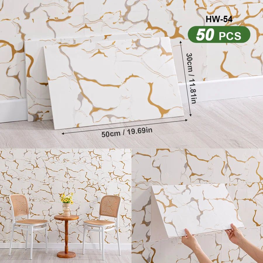 3D Self-Adhesive Peel And Stick Wall Tiles For Indoor Splashback
