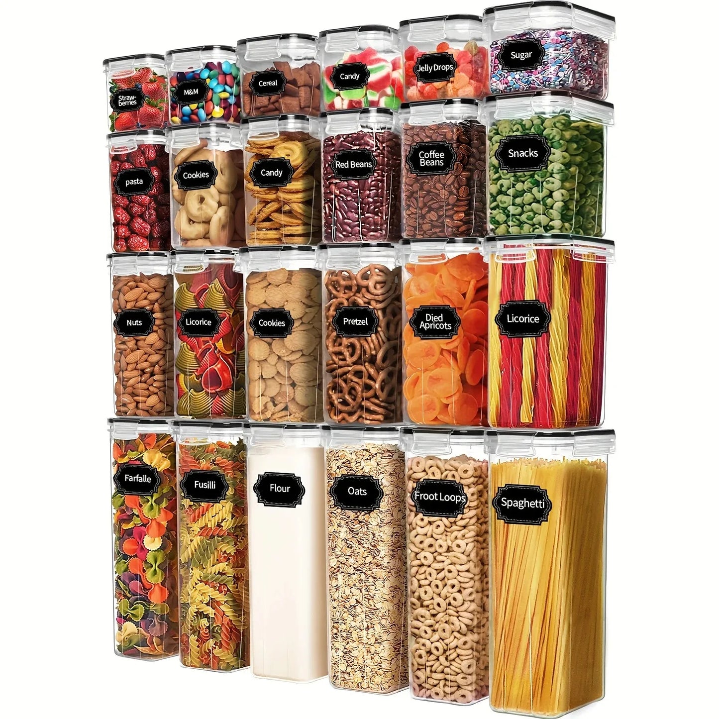 SHFY Airtight BPA Free Food Storage Containers With Labels