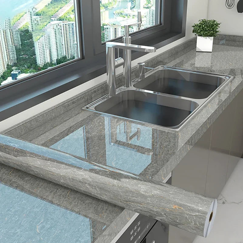 Marble Kitchen Self-Adhesive Waterproof Tile Sticker For Walls And Countertops