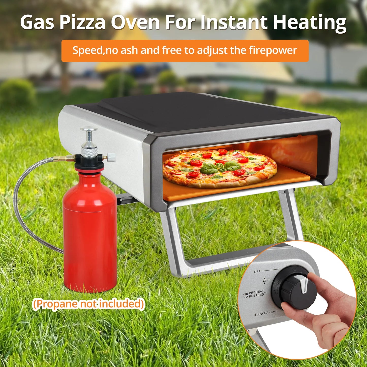 Adoolla Portable Gas Pizza Oven For Outdoor Backyard Camping