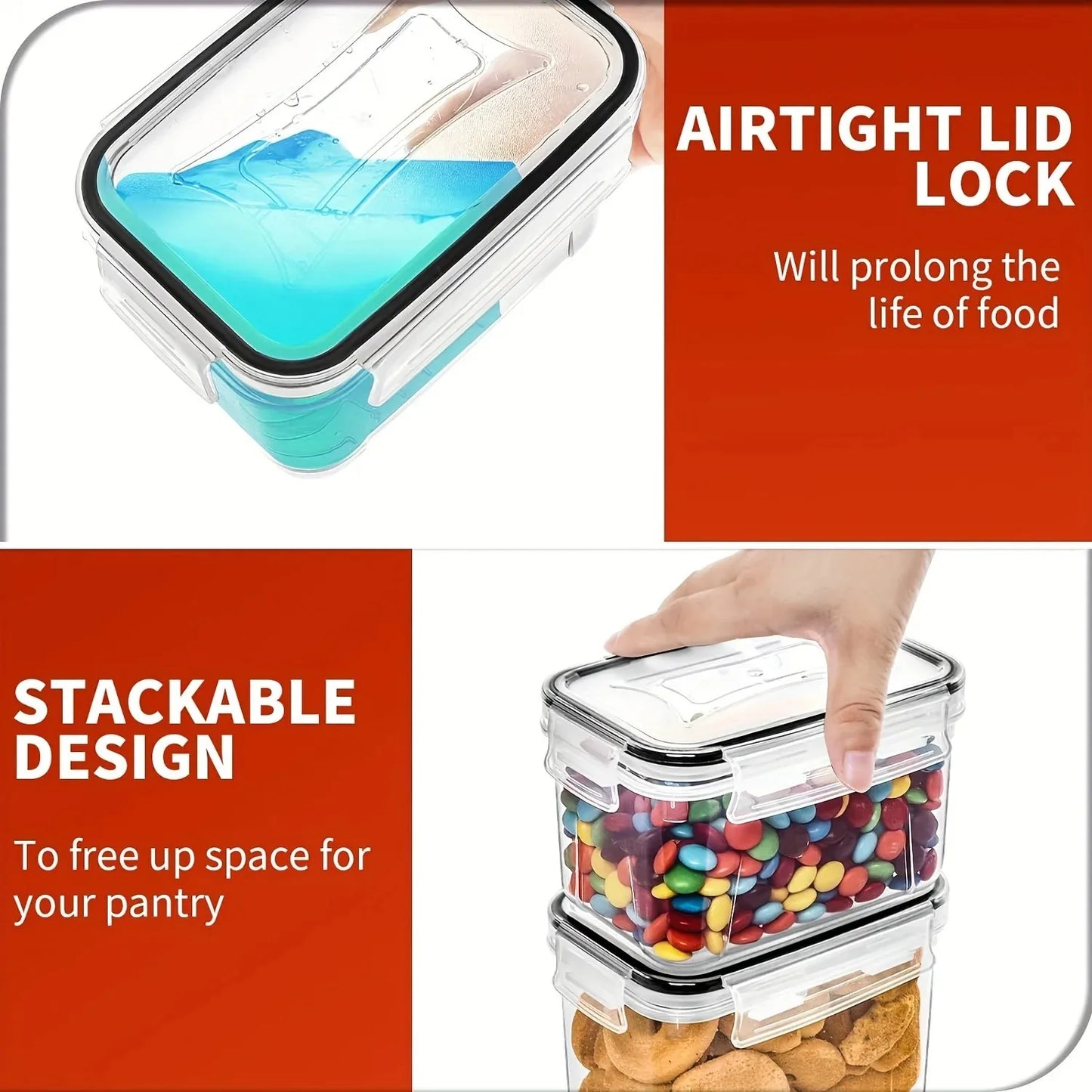 SHFY Airtight BPA Free Food Storage Containers With Labels