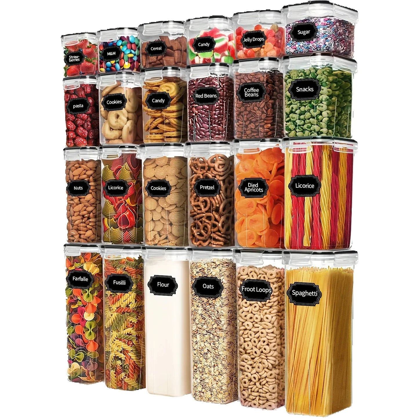 SHFY Airtight BPA Free Food Storage Containers With Labels