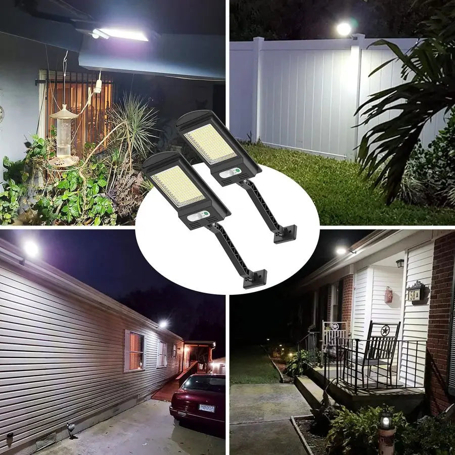 Solar Lights Outdoor Motion Sensor Flood Light 1000LM 168 LEDs