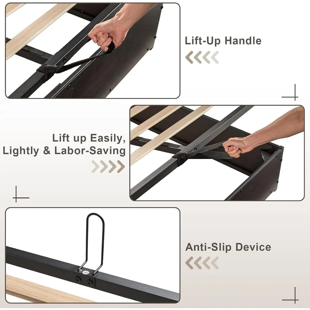 AmerLife Lift Up Storage Bed Frame With Charging Station