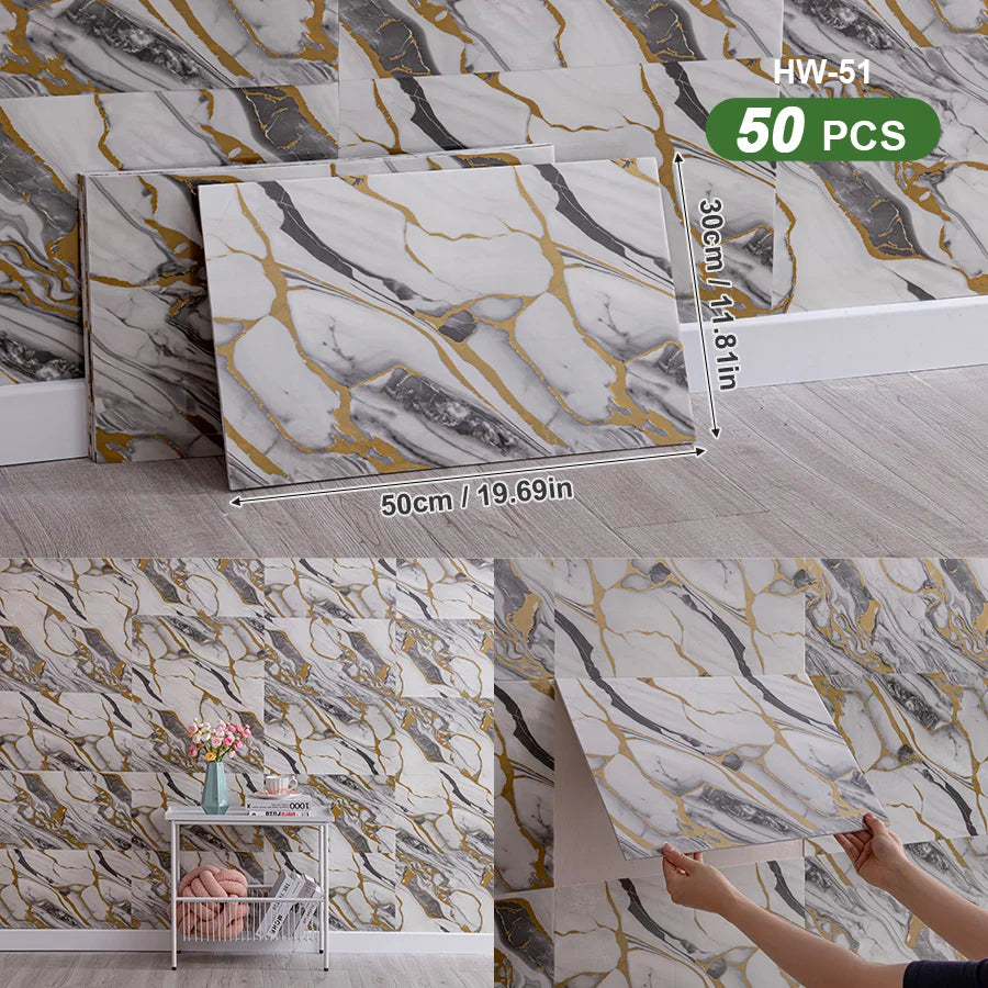 3D Self-Adhesive Peel And Stick Wall Tiles For Indoor Splashback