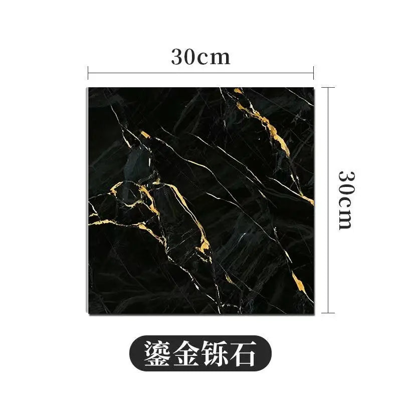 Simulated Thick Marble Tile Floor Sticker PVC Waterproof Wall Decor