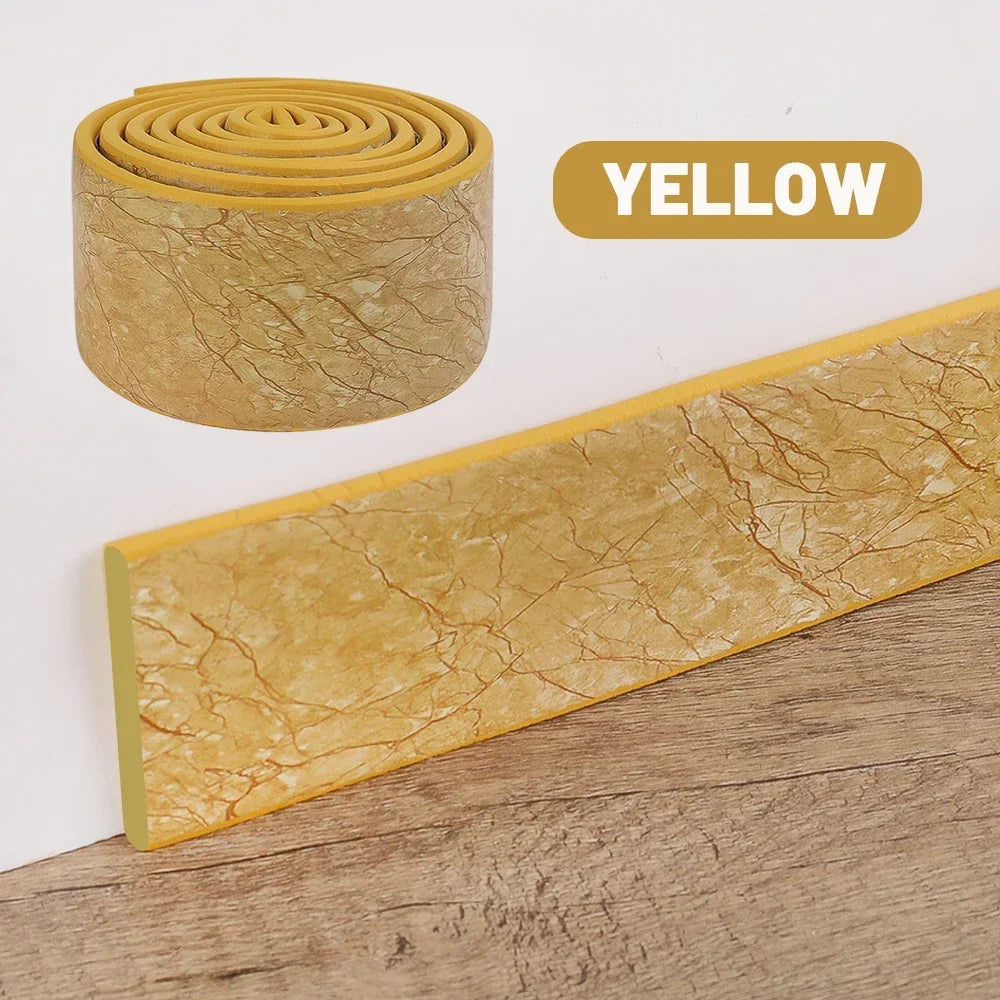 3D Waterproof Self Adhesive Wall Skirting Line Anti Collision Sticker
