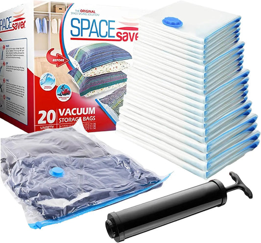Vacuum Storage Bags Set For Bedding And Clothes With Pump